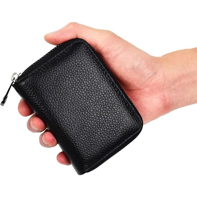 2 Cartera Tarjetero Hombre con Bloqueo RFID, Porta Tarjetas de