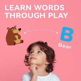 Letter Gel Decals Stickers, Thick Removable Reusable Alphabet Animal Window Door Stickers for Home Classroom Nursery Kids Toddlers Animal Party Supplies Decorations (Alphabet Cartoon Animals)