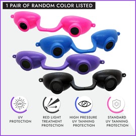 Super Sunnies Evo Flex Flexible Tanning Bed Goggles Eye Protection UV Glasses, Color May Vary, 1 Count