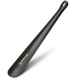 ZOMAKE Shoe Horn Long Handle for Seniors Men Women,Metal Long Shoehorn for Boots,Shoe Spoon Helper 16.5"(1 Pc)