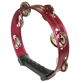 Kikutani Tambourine Aluminum 8 Inch (Diameter Approx 20cm) MM-6H Red