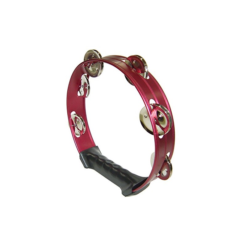 Kikutani Tambourine Aluminum 8 Inch (Diameter Approx 20cm) MM-6H Red