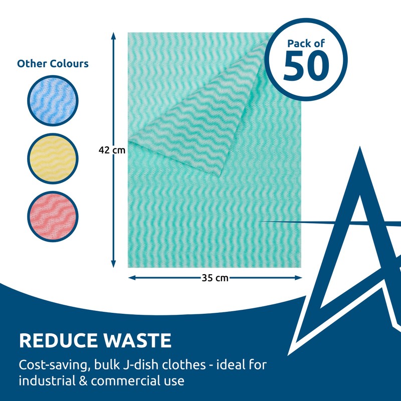 Andarta - Green J-Dish Cloths - Pack of 50 (35