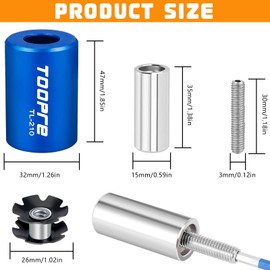 NINGYER Bicycle Fork Star Nut, Bicycle Fork Star Nut Tool, Ahead Claw for Front Fork of Mountain Bike Road Bikes (22.2/25.4/28.6 mm)