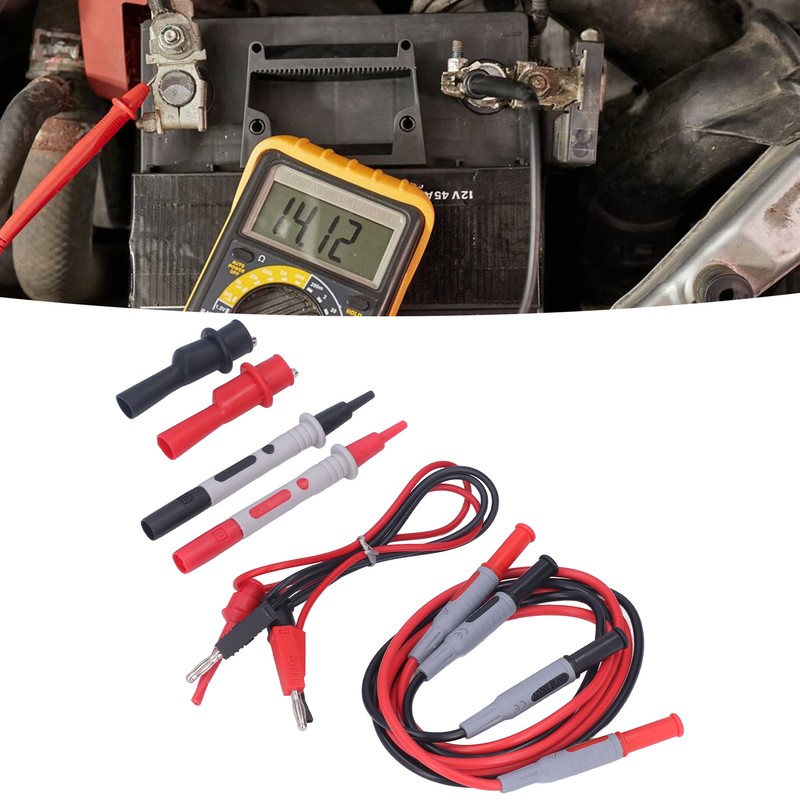 Multimeter Test Kit Connecting Leads Testing Hooks Crocodile Clips Meter