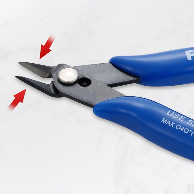 Wire Cutter 5.12" Cable Cutter Diagonal Side Cutter Electrical Mini