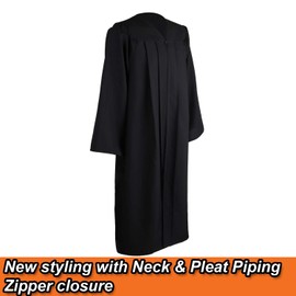 OSBO GradSeason Matte Graduation Gown Cap Tassel Set 2025 for High School and Bachelor, Black, 51 plus