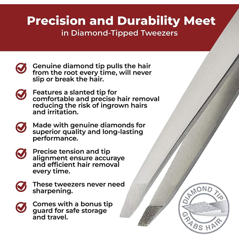Regine Switzerland World's Best Tweezers Diamond Tip - Diamond Coated