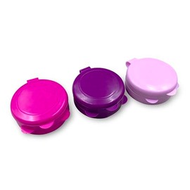 Paquete de 3 pastilleros redondos con tapa abierta, organizador de bolsillo pequeño, recipientes diarios, soporte para medicamentos, vitaminas y suplementos, ideal para viajes perfectos