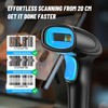 1D Handheld Barcode Scanner – Wireless Range Up to 328ft,
