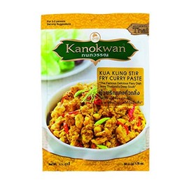Kanokwan, Kua Kling Stir Fry Curry Paste, Size 50 Gram X 4 Packs