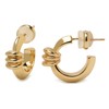 LecAit 14K Gold Plated Chunky Open Hoops for Women S925