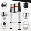 Telescoping Ladder, ICARRY 9.8 FT Aluminum Lightweight Extension Folding Telescopic