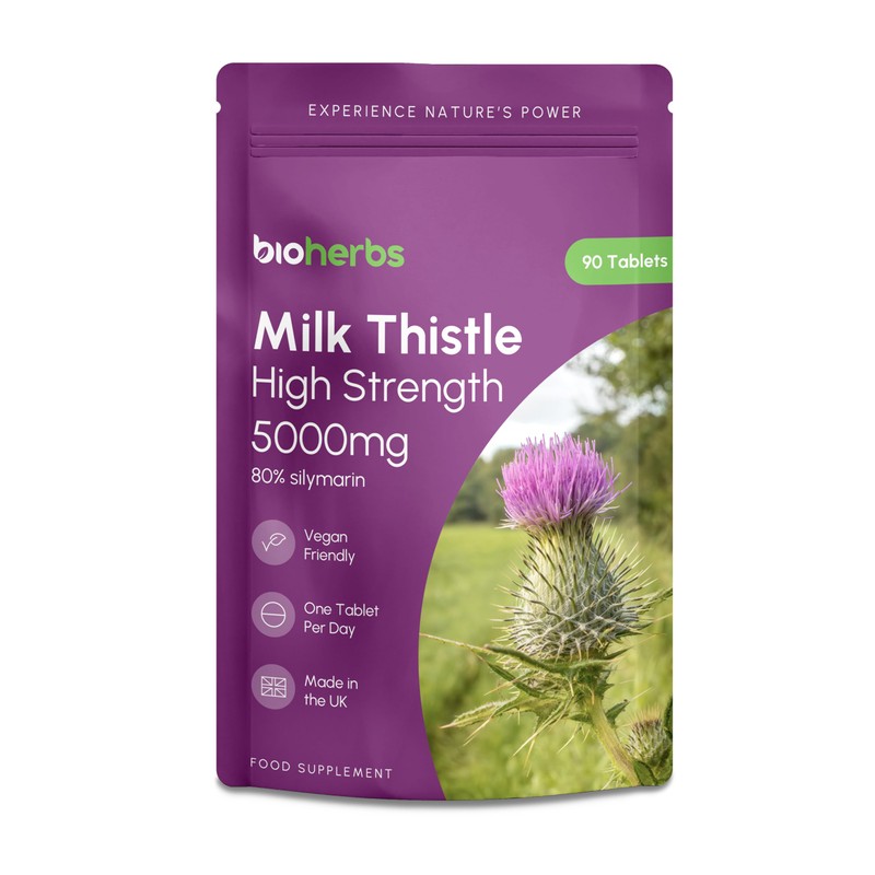 Milk Thistle High Strength 5000mg - 80% Silymarin (125mg Extract)
