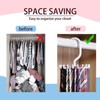 4 Pack Rotating Tie Rack Hangers - Closet Organizer Hooks