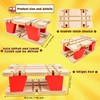 Hoarost 2 Pcs Wooden Train Track Expansion Packs 2-Level Overpass