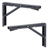 HBL' 2 Pack Folding Shelf Brackets 200MM Heavy Duty Shelf