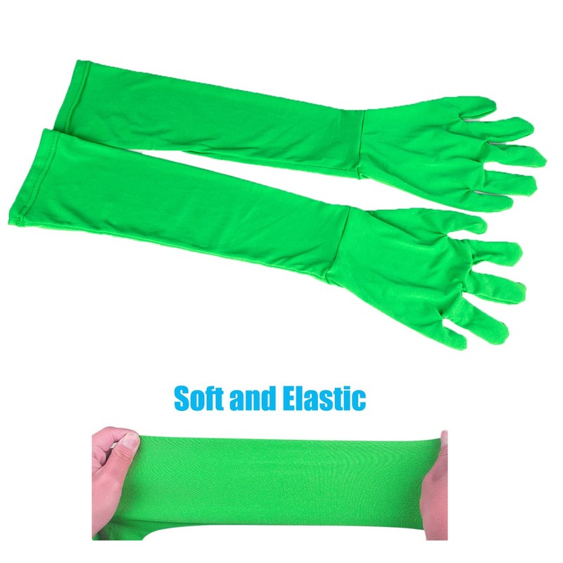 BOLLUMA Photography Chromakey Green Gloves, Invisible Effect Background Green Screen