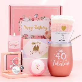40 Gifts for Women, 40th Birthday Gifts for Women, 40th Birthday Gift Set, 40th Birthday Gifts for Mum, Wife, Aunt, Sister