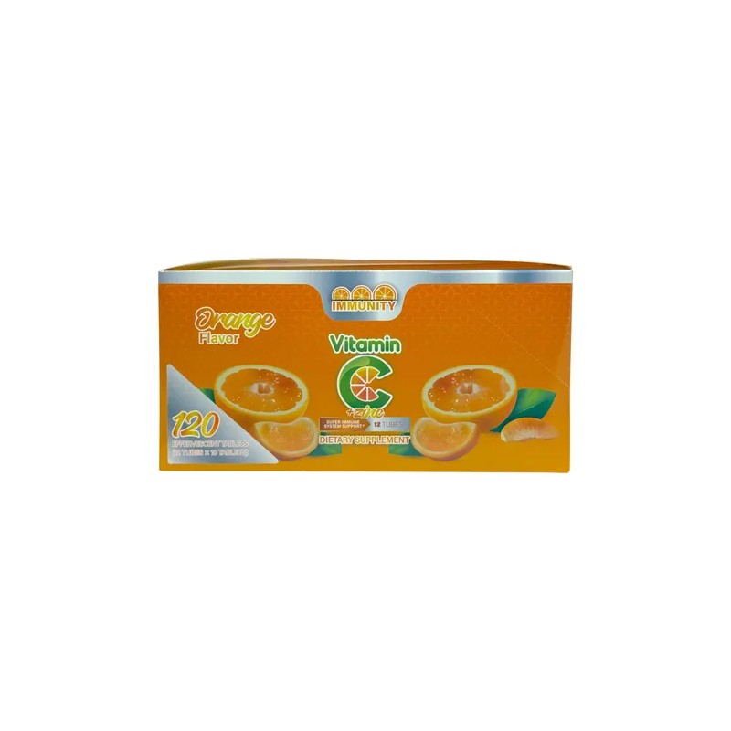 Vitamina C + Zinc 12 Tubos Con 10 Tabletas Naranja