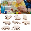 48PCS Animal Wooden Slice DIY Wood Ornaments Blank Decoration Shaped