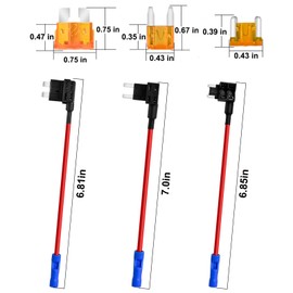 MuHize 9 Pack Fuse Taps - Upgraded Inline Add-A-Circuit Fuse Holder, Mini & Low Profile for 12V Cars, RVs