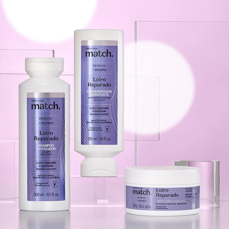 OBOTICARIO MATCH SHAMPOO LOIRO RAPARADO 10.1 fl oz (300 ml)