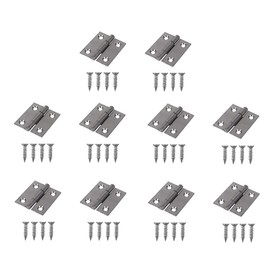 TERF® Steel Butt Hinges 38mm Door Butt Hinges Folding 38mm [1.5 inch] Self Colour for Home Furniture Bathroom Cabinet Window Internal Doors Including Fixing Screw - Pack of 10