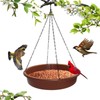 Solar Bird Bath Fountain Pump Hanging Style Deck Mount Metal