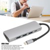 USB C Splitter Silver 5Gbps Speed Heat Dissipation Function Smart