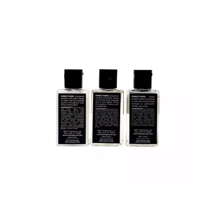 Nest OPAL COLLECTION Travel Set of 3 Shampoo, Conditioner, Body