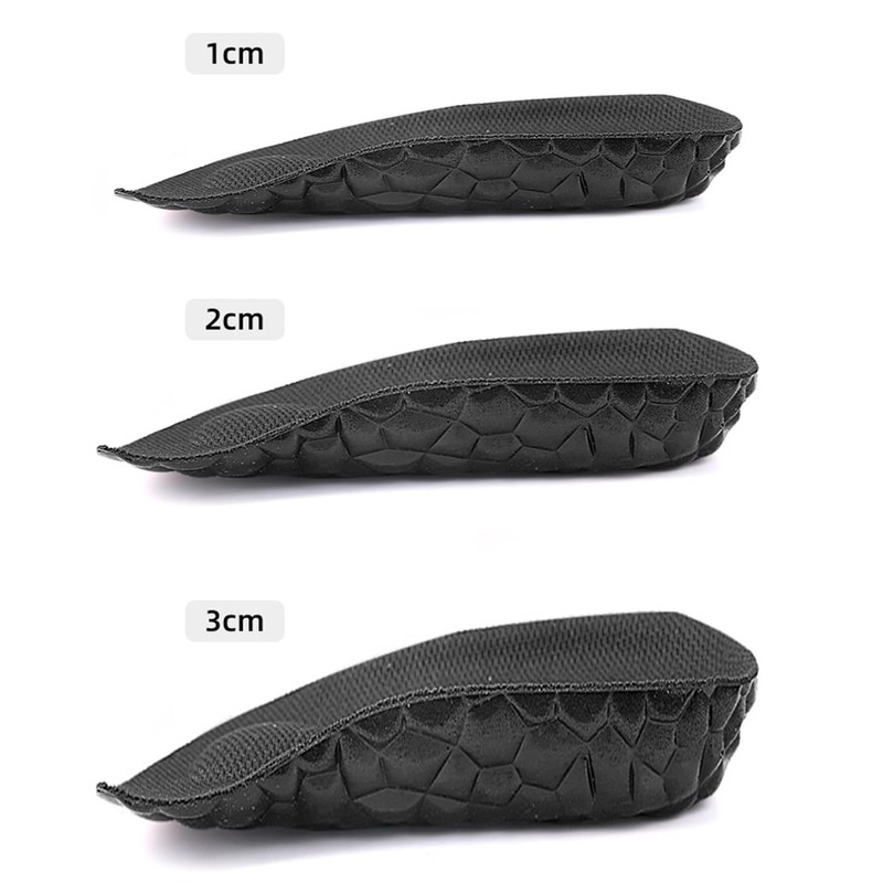 Insoles with Invisible Height Raiser, Shock Absorbing Heel Pads, Heel