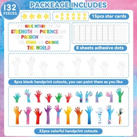 Justforjoyful We Can Change The World Bulletin Board Set Student Diversity Bulletin Board Decorations Colorful Handprint Themed Classroom Bulletin Boards Motivational Hands Cutouts School Wall Decor