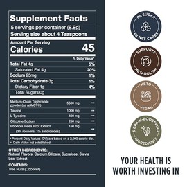 LIFESTACKS Crema para Café Focus: Energía Y Claridad - Mct En Polvo + Nootrópicos + Adaptógenos - Aumenta La Productividad Sin Nerviosismo Ni Bajones 