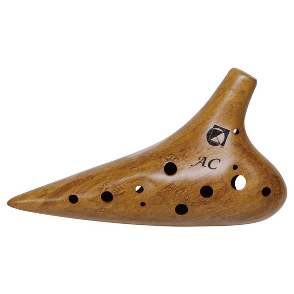 Kikutani 12 Hole Bamboo Ocarina Wood Alto C with Pouch
