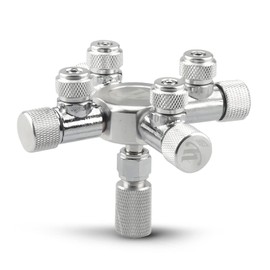 Aquarium Tank CO2 Splitter Regulator Distributor Needle Fine Adjusting Valve for CO2 Regulator with 4 Way Outlets GTRH