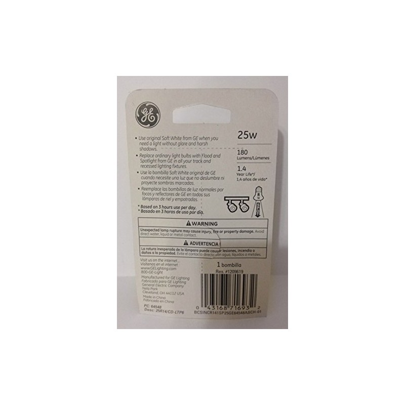 GE 25-Watt Soft White R14 Indoor Spotlight Bulb