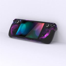 PlayVital Full Set Protective Skin Decal for Steam Deck LCD, Custom Stickers Vinyl Cover for Steam Deck OLED - Purple Deep Space