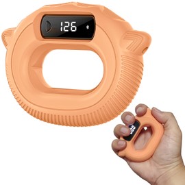 Smart Hand Grip Strengthener for Exercise and Fun, Gorifei Grip Strengthener with Comfortable and Soft Silicone Material, Suitable for Grip Strength Training, 5 Games Available and Control Shorts Browsing&Photos Taking on Phone (Orange)