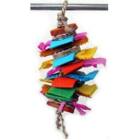 A&E Cage Company 001219 Java Wood Color Splash Bird Toy Assorted, 3X10 in