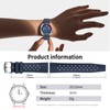 ULLCHRO FKM Rubber Watch Strap Quick Release Tropical Style Fluororubber