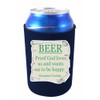 Beer Proof Collapsible Can Coolie Navy Blue