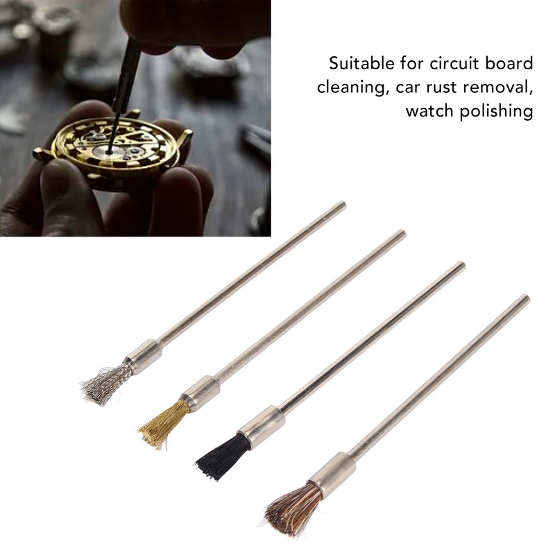 4pcs Watch Cleaning Wire Brush Watch Polishing Multi Functional Rust