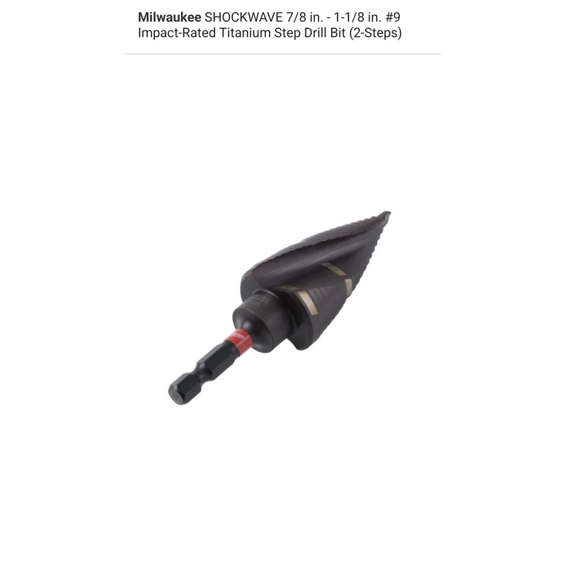 MILWAUKEE 48-89-9249 SHOCKWAVE Impact Duty Step Drill Bit