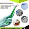 Cynamed 10” Kitchen Premium Tongs Tweezers Stainless Steel, Long with