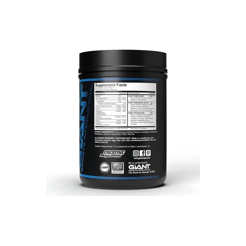 Giant Sport Riot Ultimate Pre-workout 30 Serv Sabor Limonada rosa