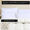 Funky Gadgets Pillow Cases 4 Pack White 200 Thread Count