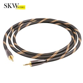 SKW Audiophiles Cable AUX de 3,5 mm macho a macho con diámetro exterior 6,8 mm Cable de audio estéreo Nylon 1M