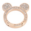 10pcs Rhinestone Spring O Rings Cute Bear Head Zinc Alloy