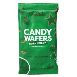 Chocomaker Vanilla Flavored Candy Wafers, Easy to Use, No Clumping, Nothing to Add, Smooth and Great for Decorating (12oz (Pack of 1), Dark Green)